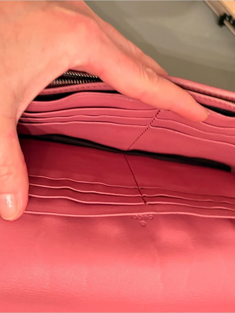 Vintage Gucci Interlocking G Canvas Continental Flap Wallet with Pink Leather - Picture 7 of 16